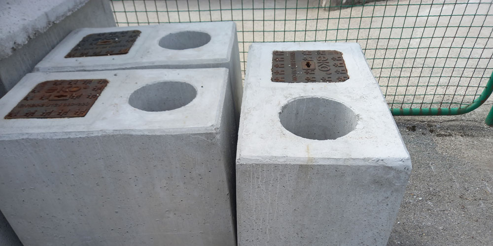 Betonski podstavki za javno razsvetljavo